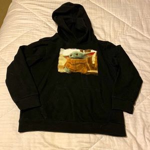 Old Navy Star Wars Baby Yoda Hooded Sweater Kids Size Medium